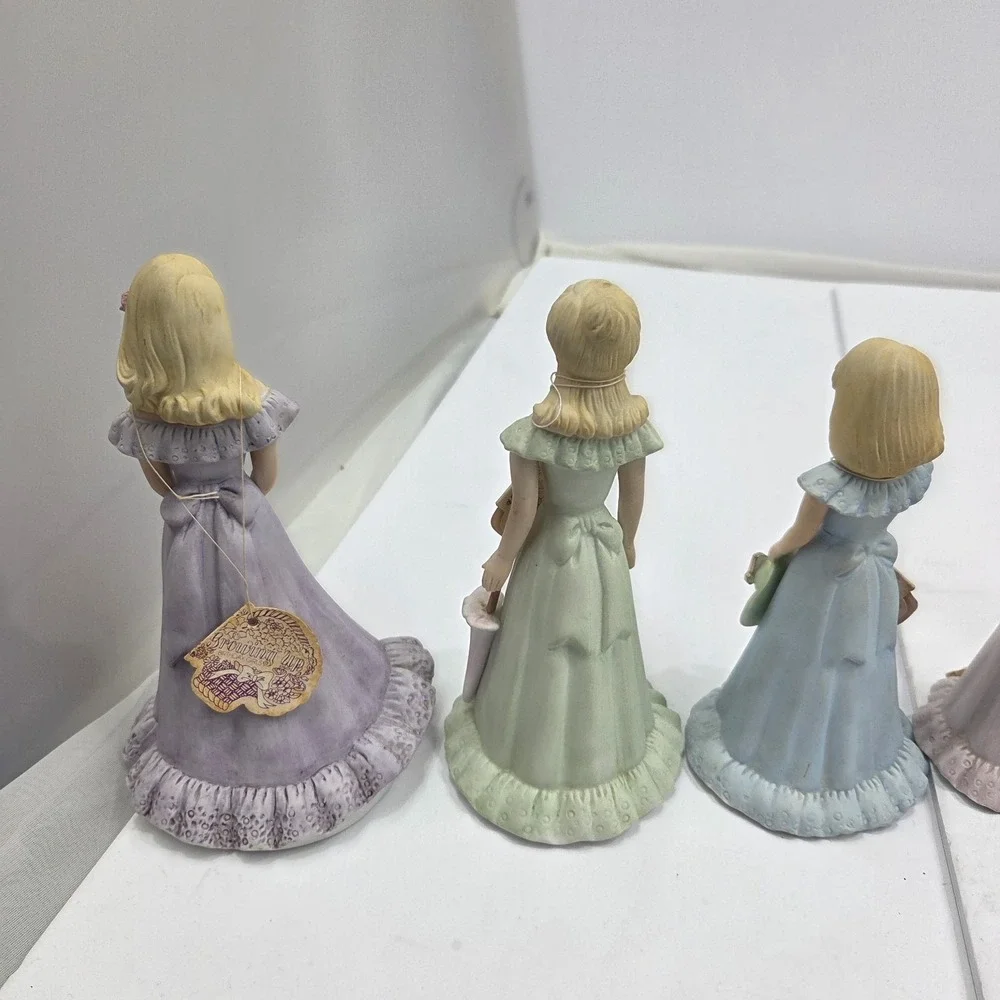 VTG Enesco Growing Up Birthday‎ Girls Blonde Doll Figurine Lot Set Ages 11-16